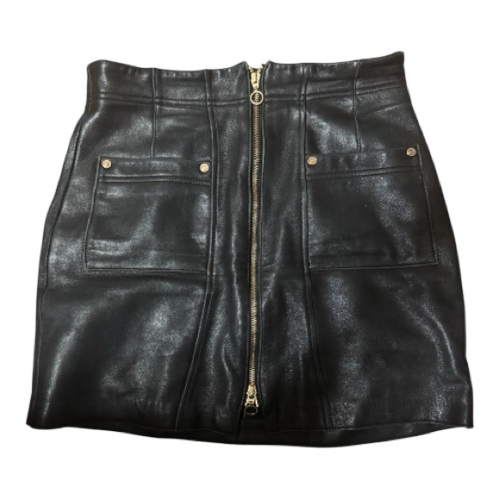 Alice McCall Black Leather Mini Sz 4 - Picture 2 of 5